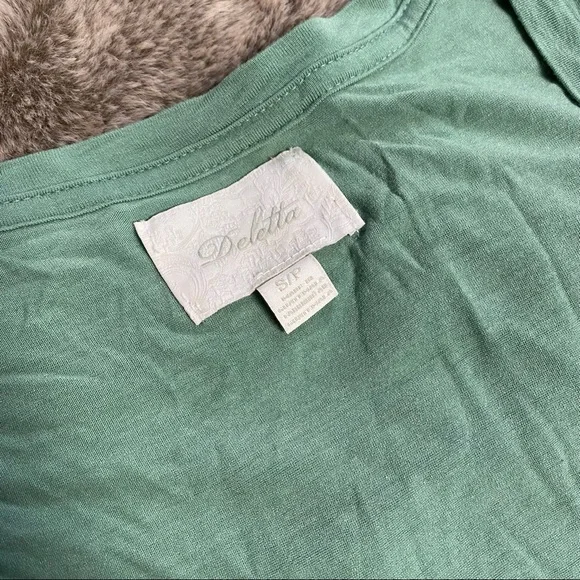 Anthro Deletta Ruffle Sleeve Top - Picture 2 of 7